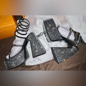 NAKED WOLFE BAD A$$ BLING 🤑 BLACK MAGIC TOTALLY SOLD OUT PLATFORM SHOES! SZ. 8!